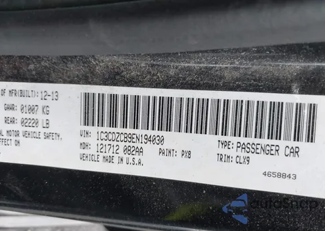 2014 Dodge Avenger Sxt from USA, damaged, VIN 1C3CDZCB9EN194030